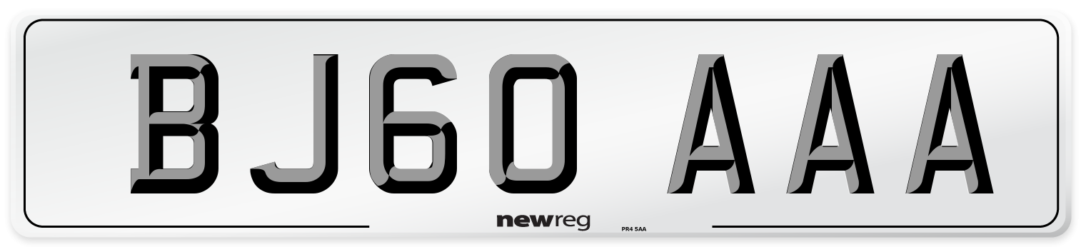 BJ60 AAA Number Plate from New Reg